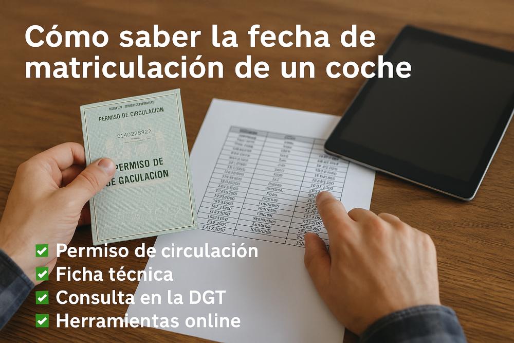 Cómo conocer la fecha de matriculación de un coche gratis