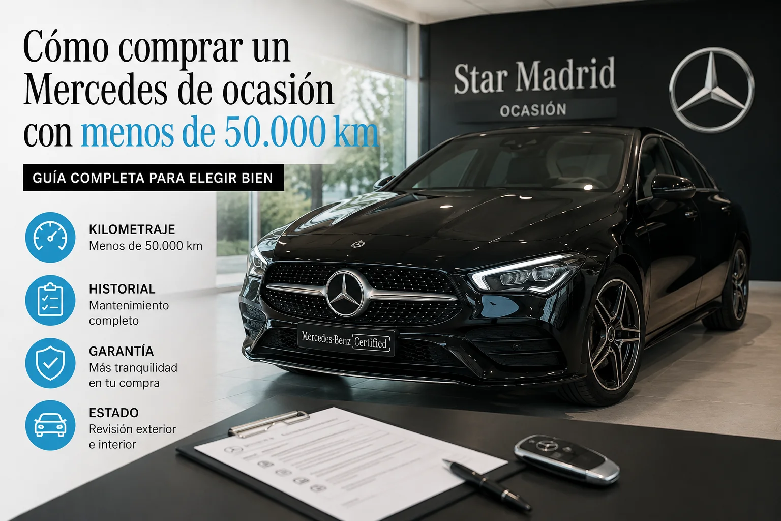 Mercedes de ocasión con menos de 50.000 km